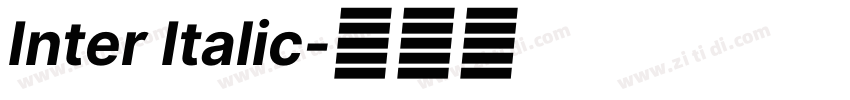 Inter Italic字体转换